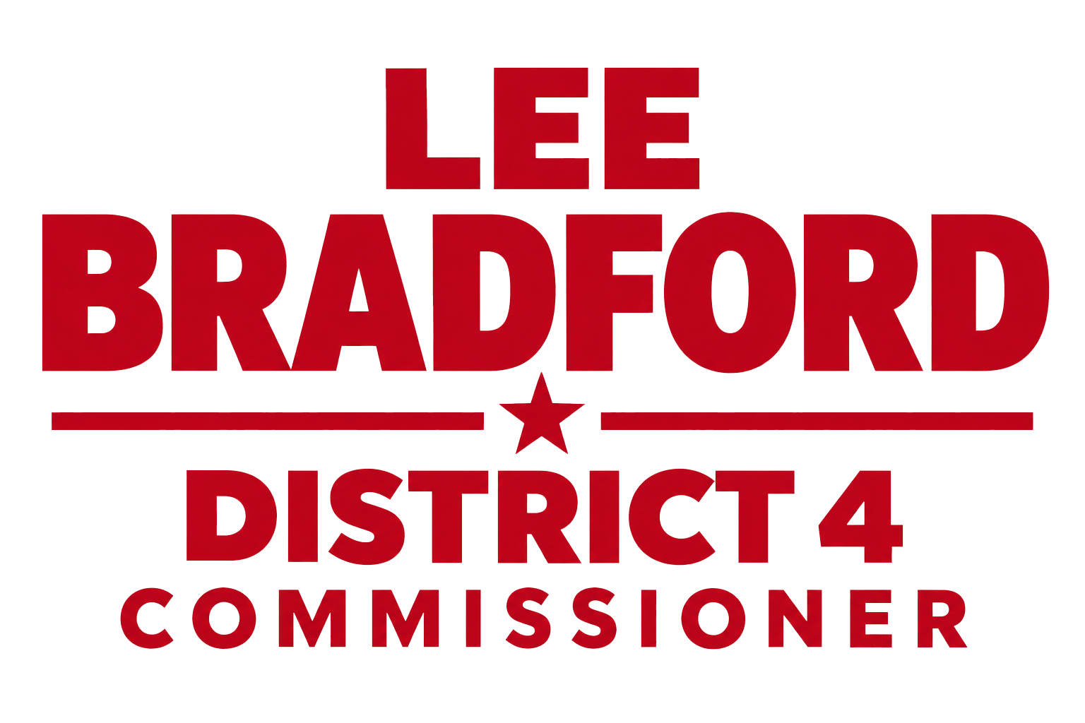 Lee Bradford District 4 Commissioner logo — All American sponsor, WCYR 2026 Car Show