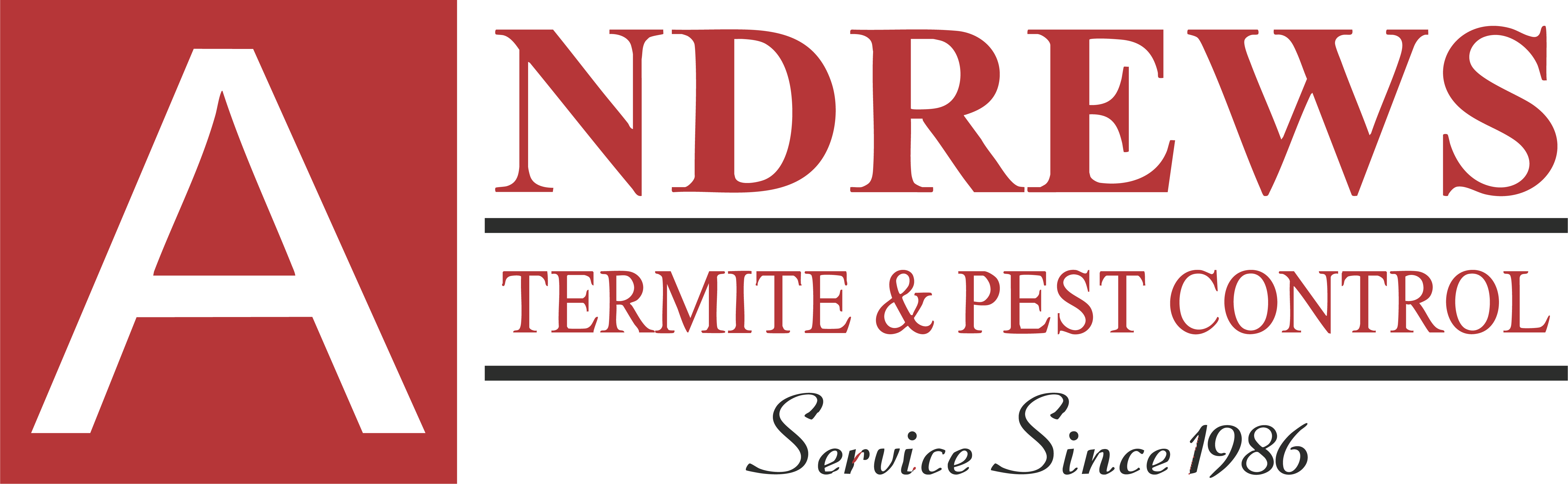 Andrews Termite & Pest Control logo — Red Blooded American sponsor, WCYR 2026 Car Show