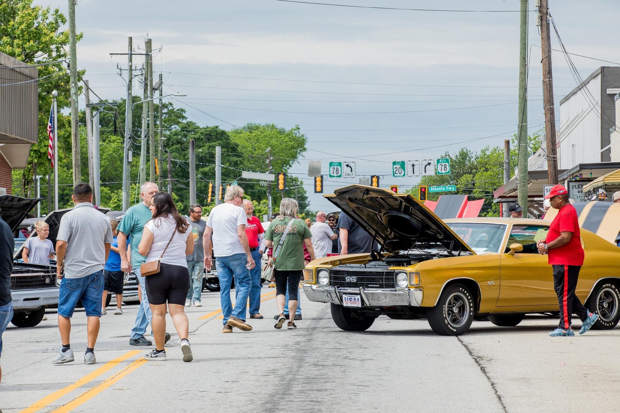 Classic cars displayed at WCYR 2025 Car Show event in Monroe, Georgia
